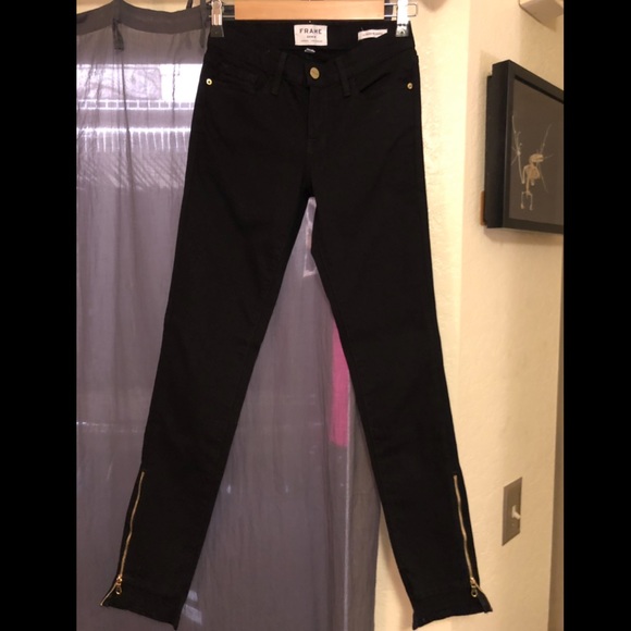 Frame - Le Skinny de Jeanne Black Jeans Size 24 - Picture 2 of 8